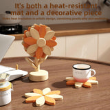 Timberra - Misty - SunBloom Wooden Heat-Proof Placemat - Dining Room / Kitchen Timberra