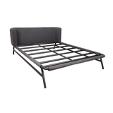 Henzel Metal Bed Frame w/ Upholstered Head Board Affordahome