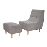 LIAM Fabric chair with Ottoman Furnigo