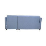 MELO Mini L-Shape Fabric Sofa with Ottoman Affordahome