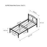 ALFRED Metal Bed Frame Affordahome