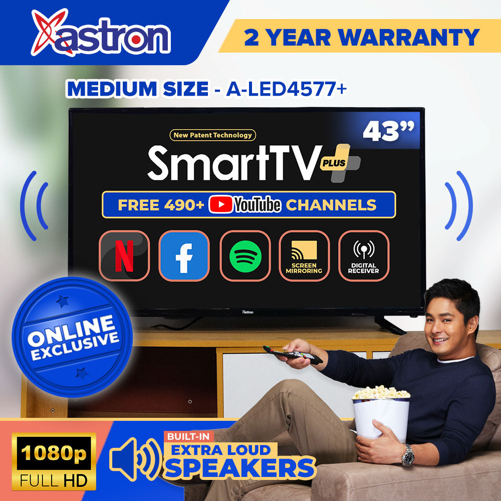 ASTRON LED-4577 LED 43" SMART PLUS TV Astron