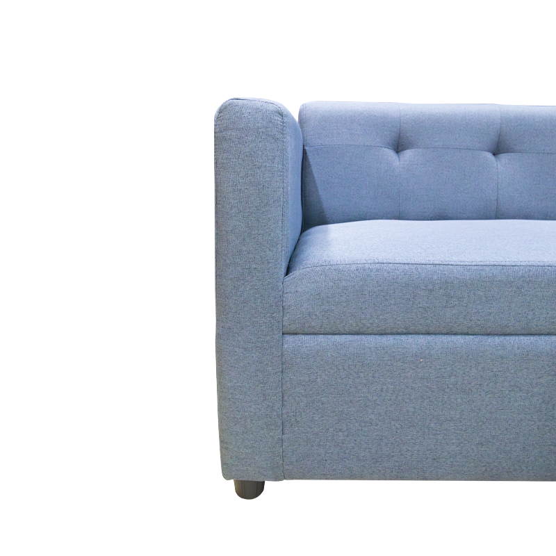 MELO Mini L-Shape Fabric Sofa with Ottoman Affordahome