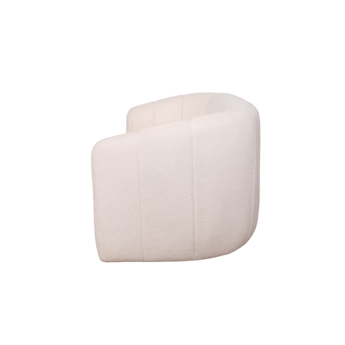 VIANCA 3-Seater Curved Plush Accent Fabric Sofa Furnigo