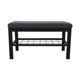 GILE Metal Bench with Shelf Affordahome