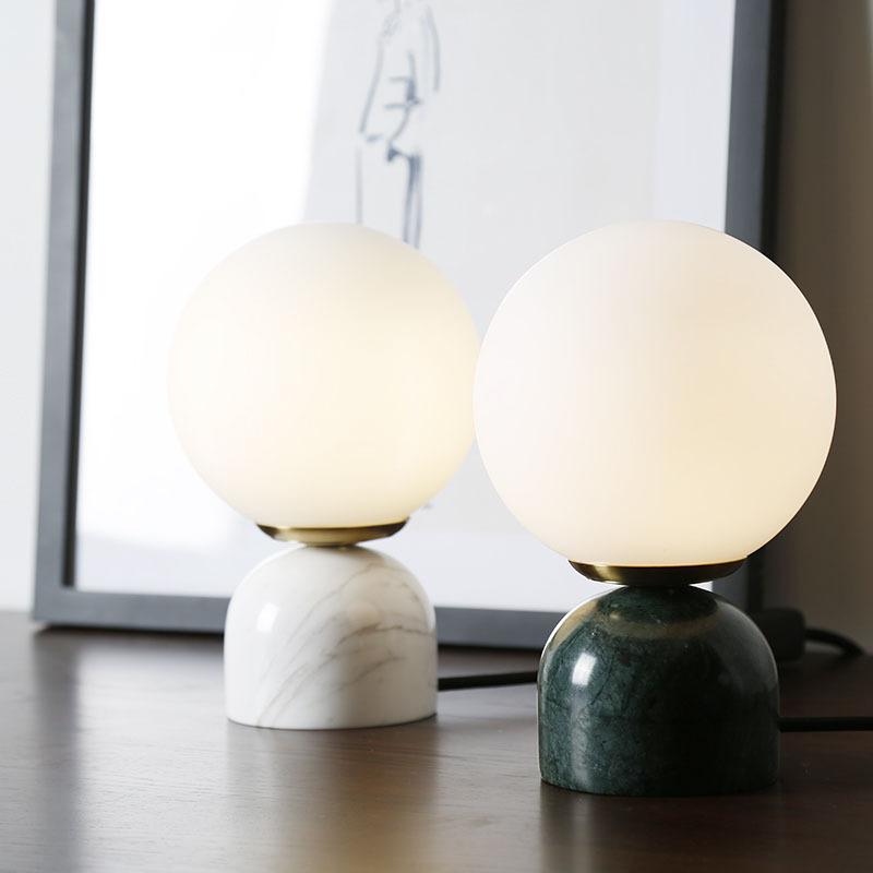 Milano Glow - Alea - N132 - Nordic Marble Table Lamp with Minimalist Designer Style, Aesthetic Ambient Lighting for Modern and Cozy Spaces - Bedroom / Bedside / Desk / Hotel Milano