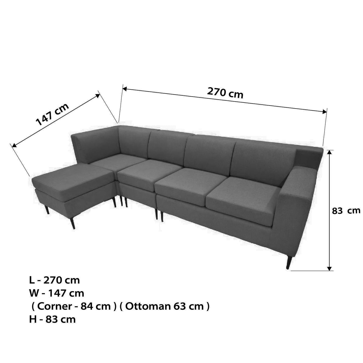 CONDESSA 4-SEATER SOFA Furnigo