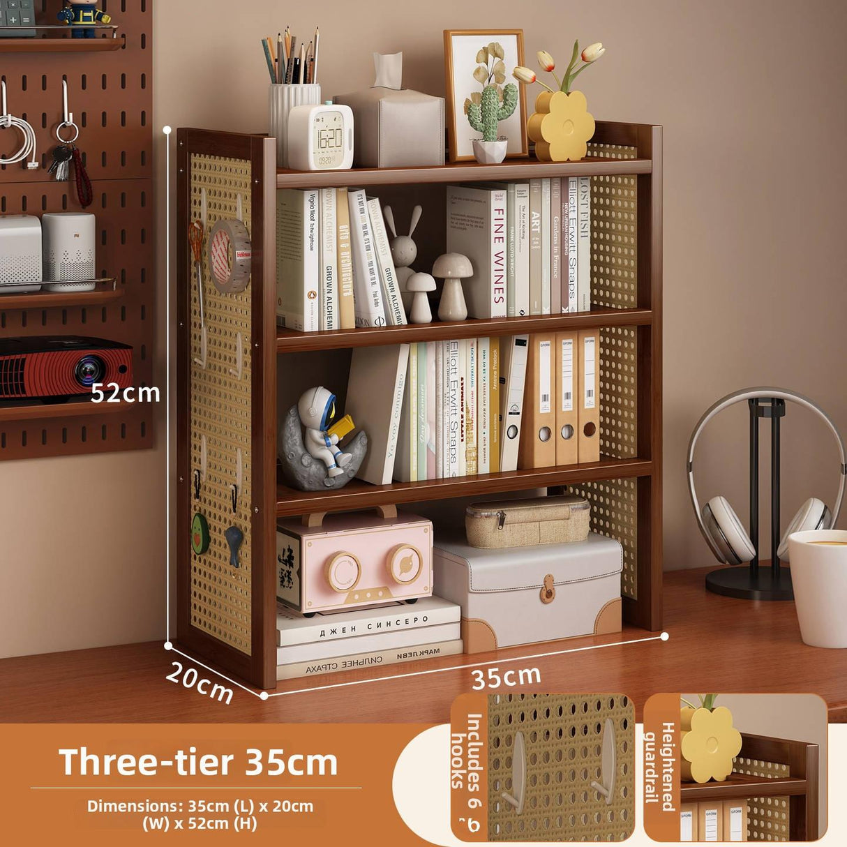 Timberra - Miracle - DeskMate Bookshelf Storage Rack - Office / Study Timberra