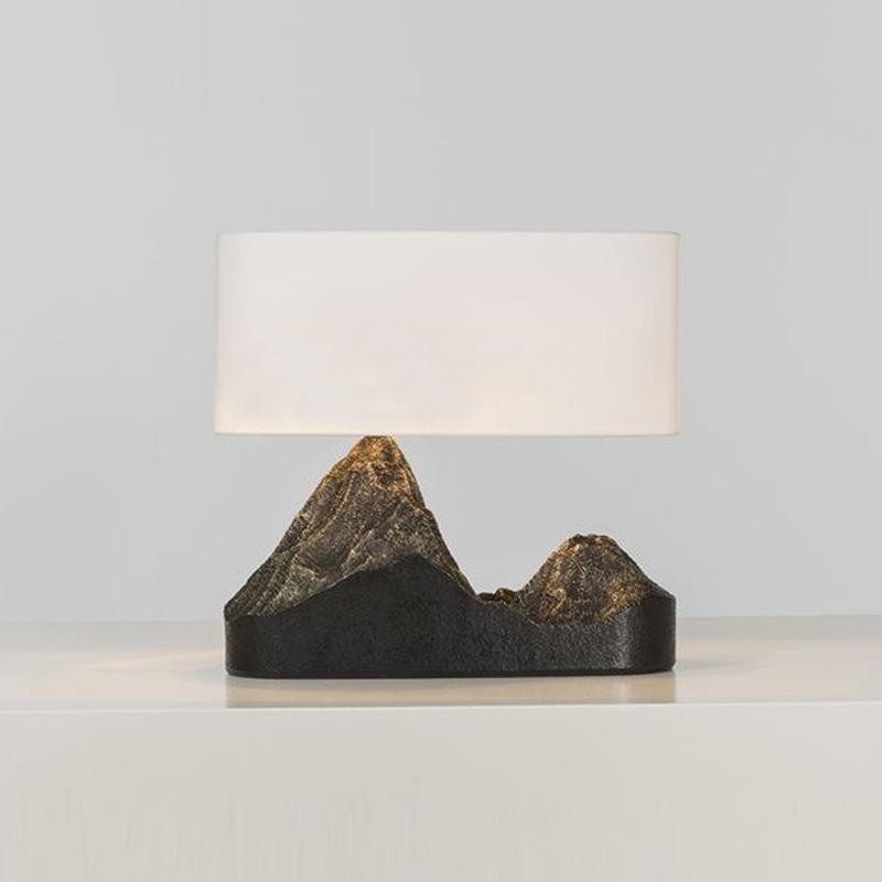 Milano Glow - Aston - N804 - Zen Mountain Table Lamp with Creative Resin Design, Warm LED Ambient Lighting for Calm and Artistic Spaces - Bedroom / Bedside / Study / Living Room Milano
