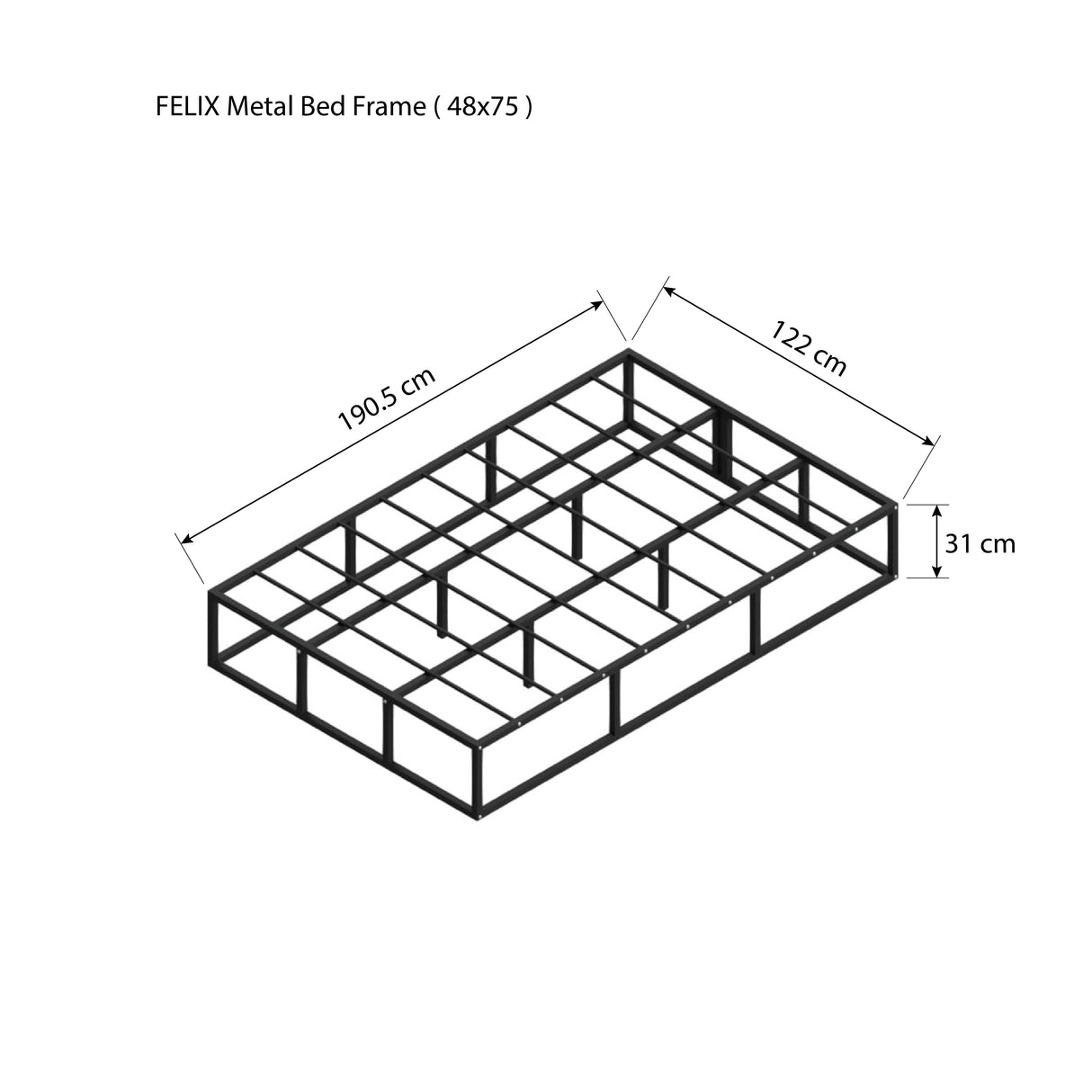 FELIX Metal Bed Frame Affordahome