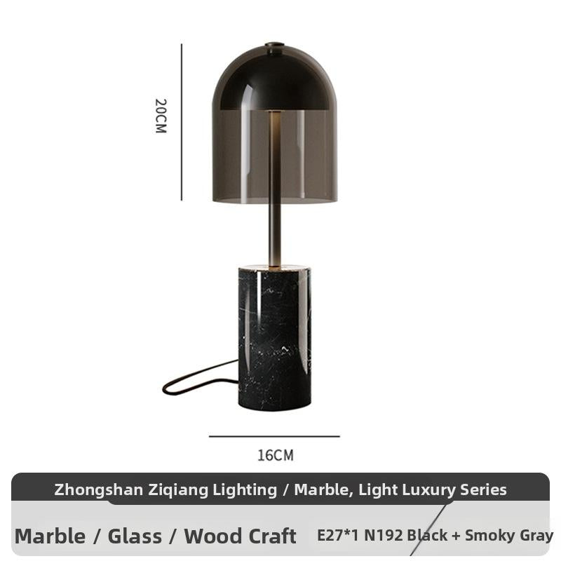 Milano Glow - Arlo - N192 - Italian Marble Table Lamp with High-End Designer Finish, Elegant Ambient Lighting for Luxurious and Modern Interiors -Master Bedroom / Living Room / Study / Bedside Milano