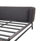 Henzel Metal Bed Frame w/ Upholstered Head Board Affordahome