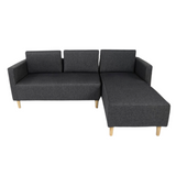 GAYNOUR L-Shape Fabric Sofa Furnigo