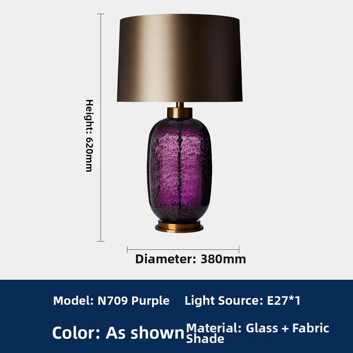 Milano Glow - Arixel - N701 Glaze - Post-Modern Nordic Fabric and Crystal Glass Table Lamp with Light Luxury Designer Style, Soft Ambient Lighting for Elegant and Cozy Spaces - Living Room / Bedroom / Bedside / Study Milano
