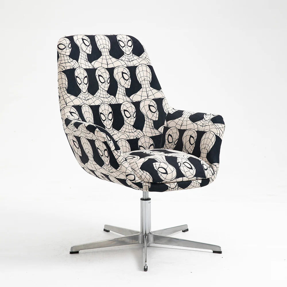 Spider-Man Black/White Swivel Accent Chair Tron Style Disney Home