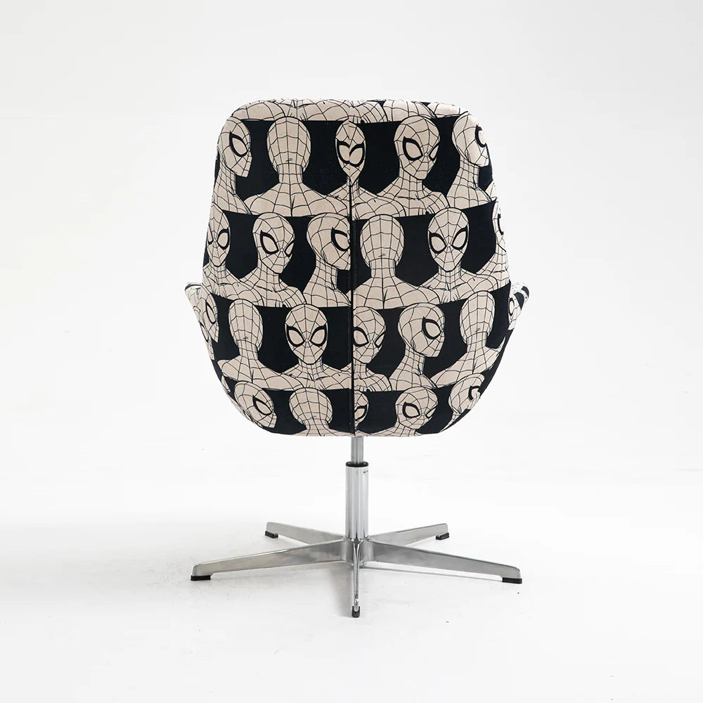 Spider-Man Black/White Swivel Accent Chair Tron Style Disney Home