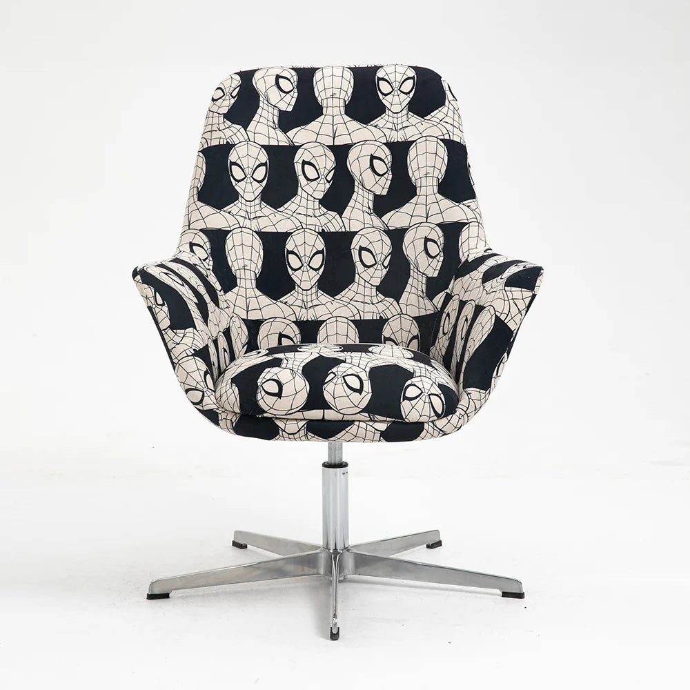 Spider-Man Black/White Swivel Accent Chair Tron Style Disney Home