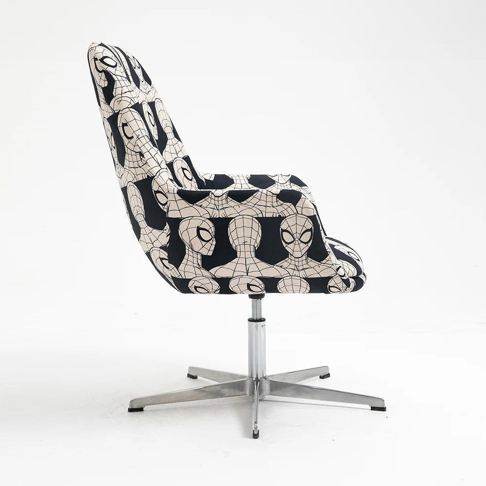 Spider-Man Black/White Swivel Accent Chair Tron Style Disney Home