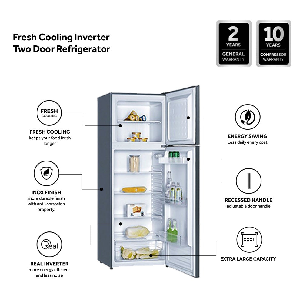 HAIER HRF-IVD450H 11.5CU.FT Direct Cool Inventer Refrigerator Haier