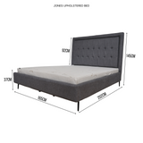 JONES Upholstered Bed Frame Furnigo