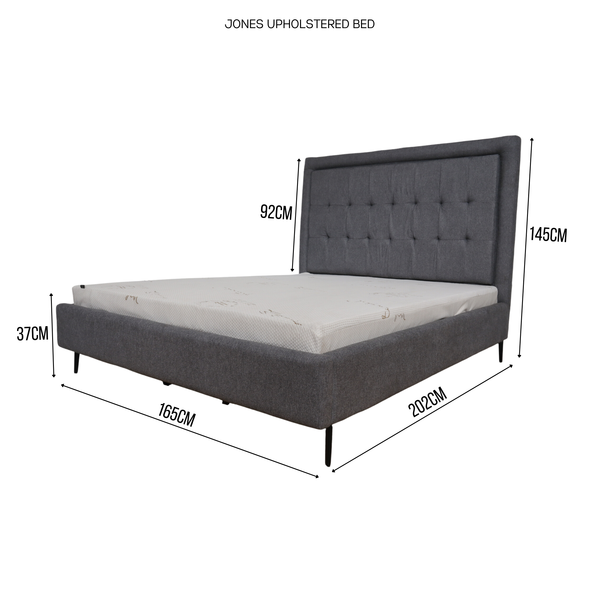 JONES Upholstered Bed Frame AF Home