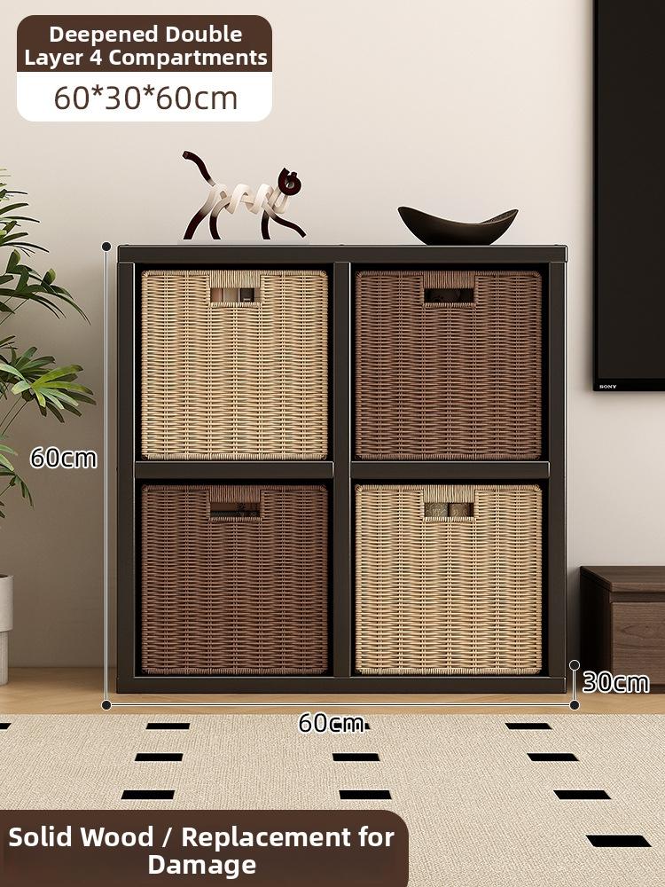 Timberra - Merry02 - LatticeWood Floor-Standing Storage Rack - Living Room Timberra