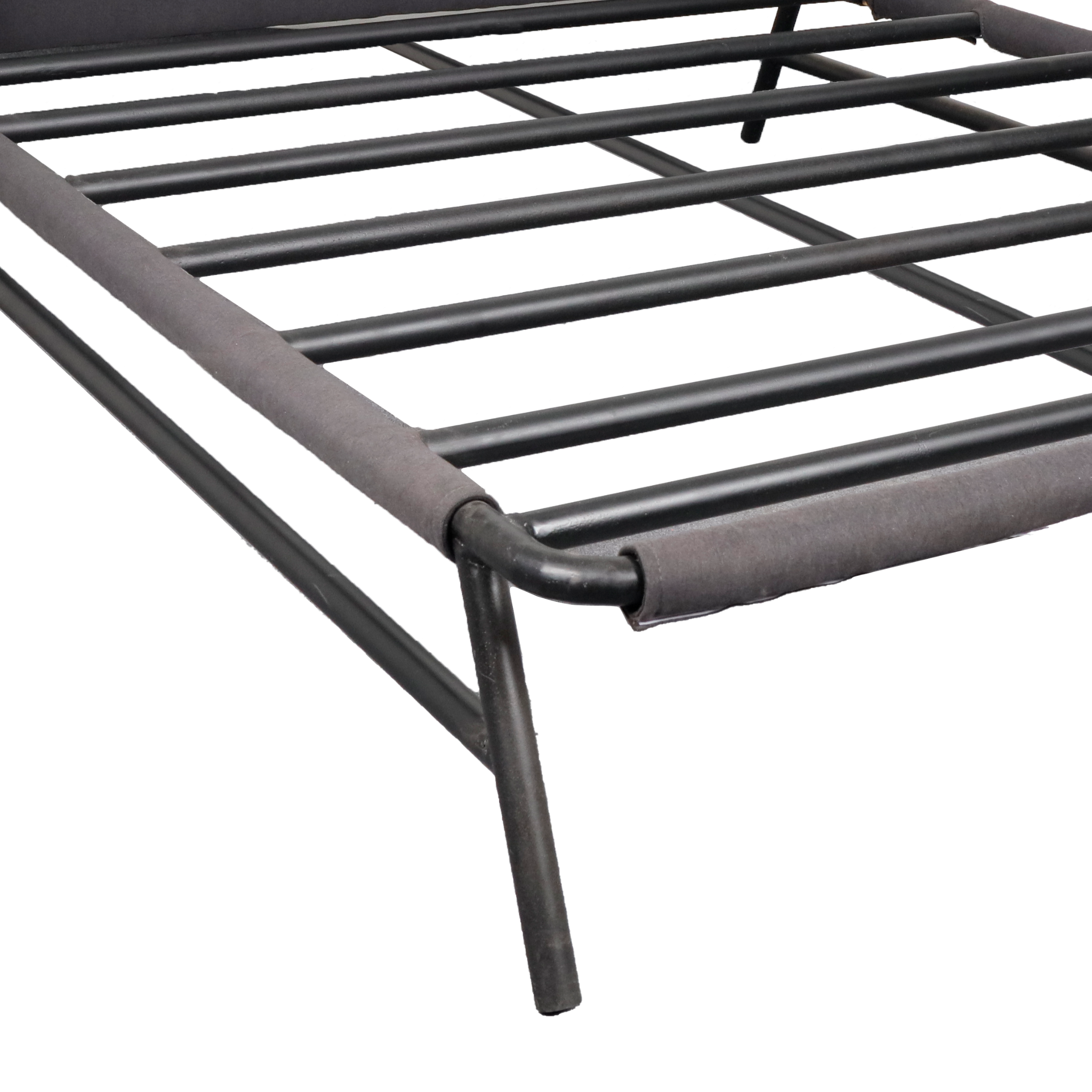 HENZEL Metal Bed Frame w/ Upholstered Head Board AF Home
