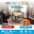 MODENA Dining Set without Cushion | FREE WATER STAND | Payday Sale Affordahome