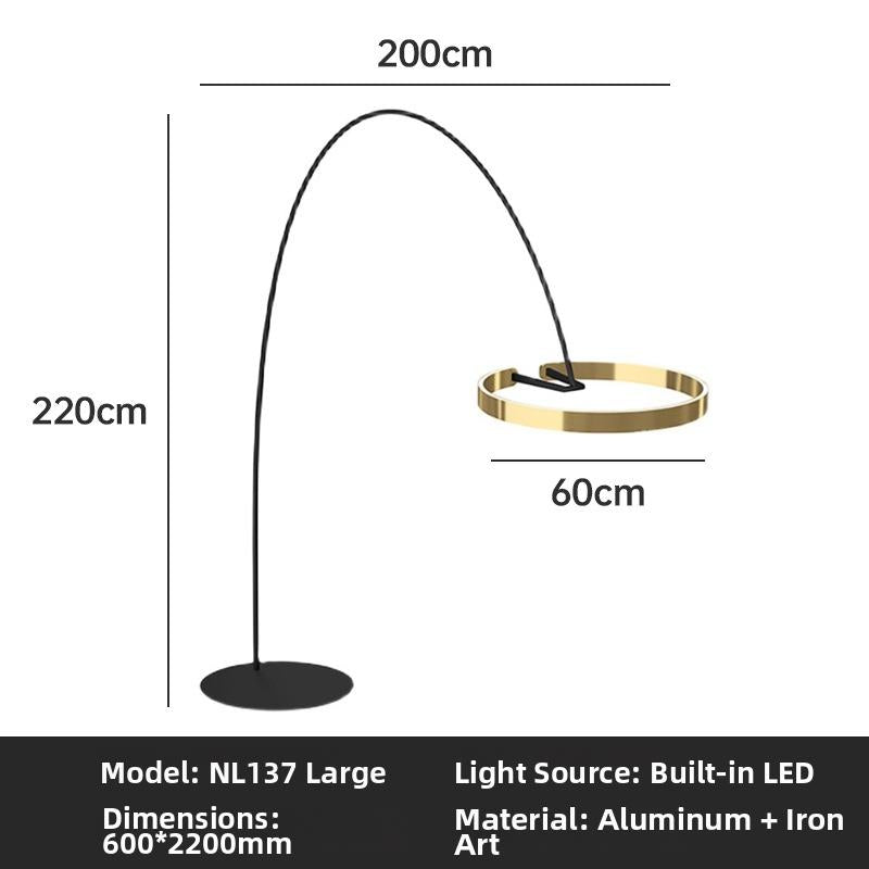 Milano Glow - Aerisio - Nl121 - Nordic Fisherman Floor Lamp with Sculptural Designer Form, Artistic Ambient Lighting for Modern Statement Interiors - Living Room / Bedroom / Sofa Area / Model Room Milano