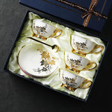 CUPURA Uro - European Floral Coffee Cup & Saucer Set - Elegant British Afternoon Tea Cup CUPURA