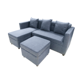 Melo L-Shape Fabric Sofa Set