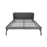 Henzel Metal Bed Frame w/ Upholstered Head Board Affordahome