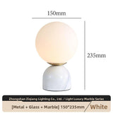 Milano Glow - Alea - N132 - Nordic Marble Table Lamp with Minimalist Designer Style, Aesthetic Ambient Lighting for Modern and Cozy Spaces - Bedroom / Bedside / Desk / Hotel Milano