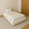 CAMILA Metal bed with Upholstered Cover Furnigo