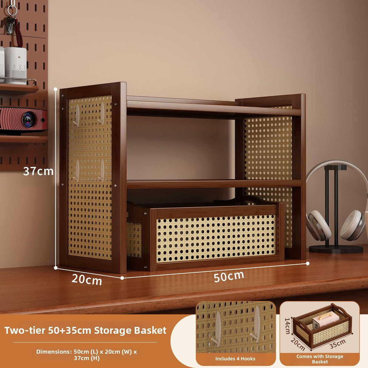 Timberra - Miracle - DeskMate Bookshelf Storage Rack - Office / Study Timberra