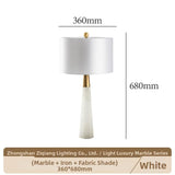 Milano Glow - Astrix - N128 - American Style High-Grade Grey Marble Table Lamp with Copper-Plated Finish, Elegant Designer Lighting for Premium Spaces - Living Room / Bedroom / Bedside Milano