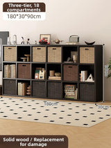Timberra - Merry02 - LatticeWood Floor-Standing Storage Rack - Living Room Timberra