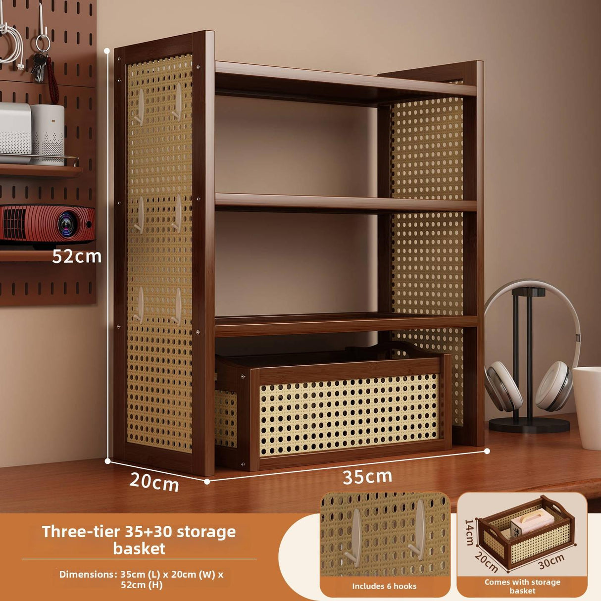 Timberra - Miracle - DeskMate Bookshelf Storage Rack - Office / Study Timberra