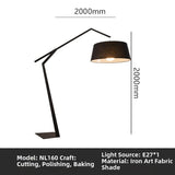 Milano Glow - Aerisio - Nl121 - Nordic Fisherman Floor Lamp with Sculptural Designer Form, Artistic Ambient Lighting for Modern Statement Interiors - Living Room / Bedroom / Sofa Area / Model Room Milano
