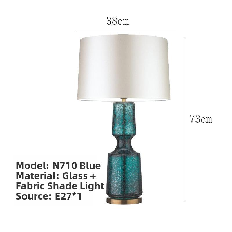 Milano Glow - Arixel - N701 Glaze - Post-Modern Nordic Fabric and Crystal Glass Table Lamp with Light Luxury Designer Style, Soft Ambient Lighting for Elegant and Cozy Spaces - Living Room / Bedroom / Bedside / Study Milano