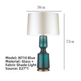 Milano Glow - Arixel - N701 Glaze - Post-Modern Nordic Fabric and Crystal Glass Table Lamp with Light Luxury Designer Style, Soft Ambient Lighting for Elegant and Cozy Spaces - Living Room / Bedroom / Bedside / Study Milano