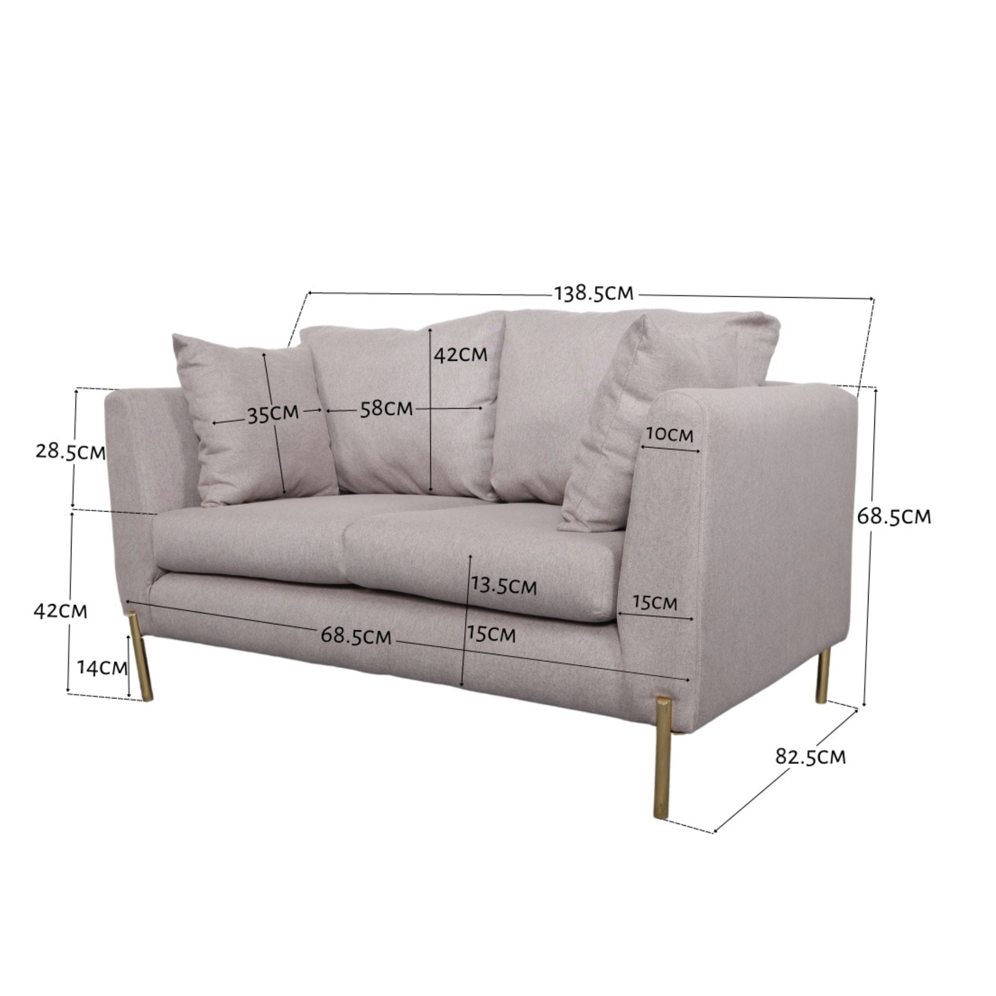 AIDEN 2-Seater Fabric Sofa AF Home