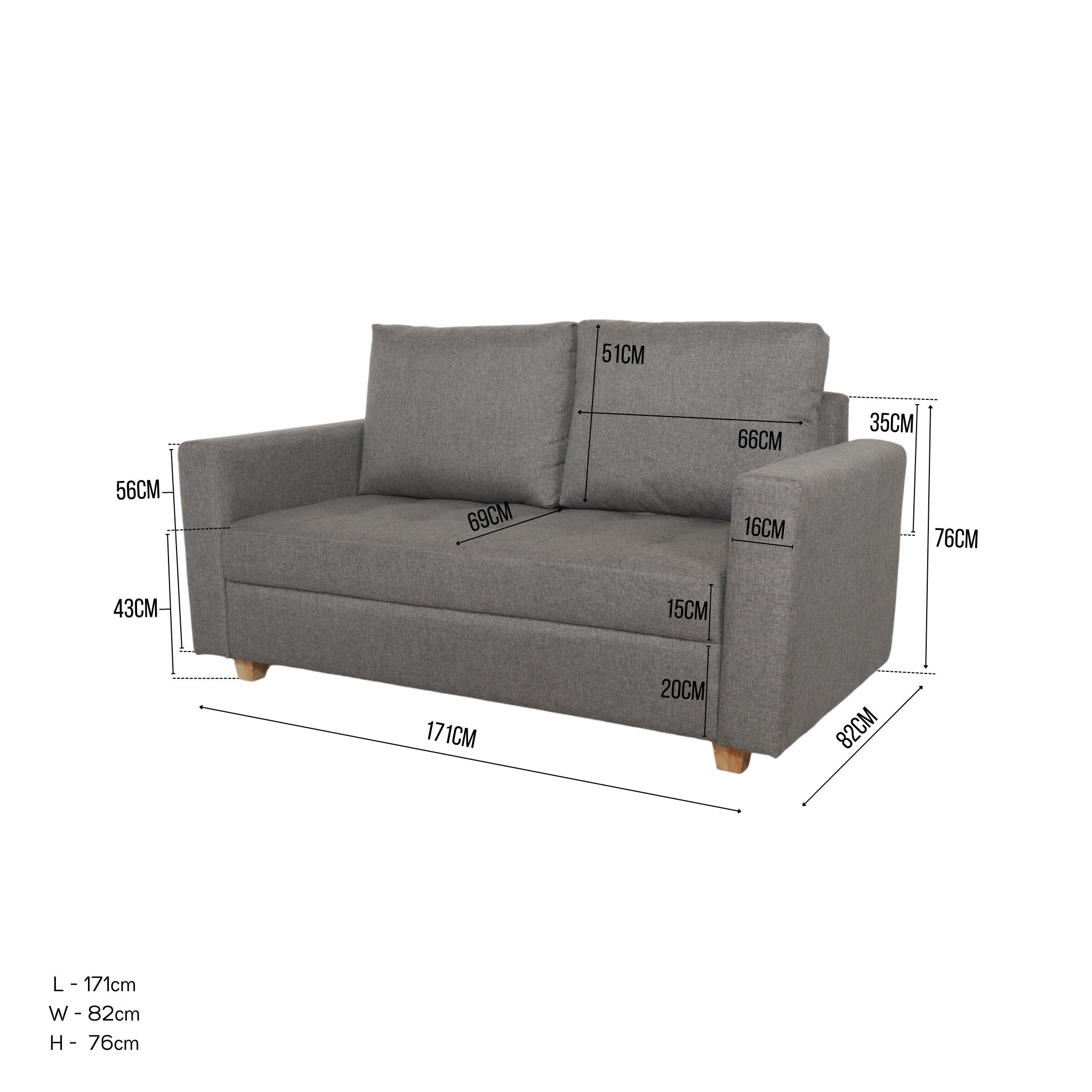 ALVI Fabric Sofa AF Home