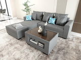 Angelo L-shape Sofa Set with Center Table Furnigo