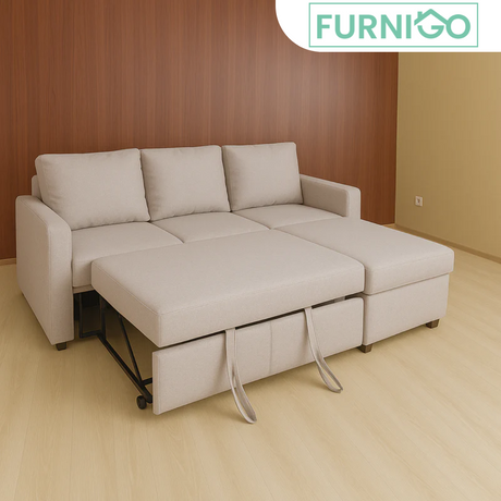 APEX Sofabed with Storage Ottoman Furnigo