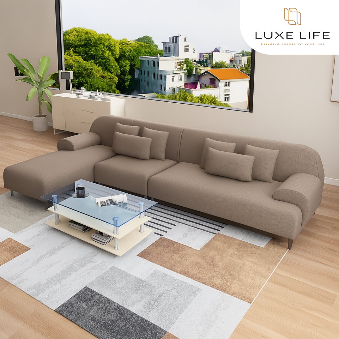ARDEN L-Shape Fabric Sofa Luxe Life PH