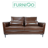 ASTRID 3-Seater Leather Sofa Furnigo