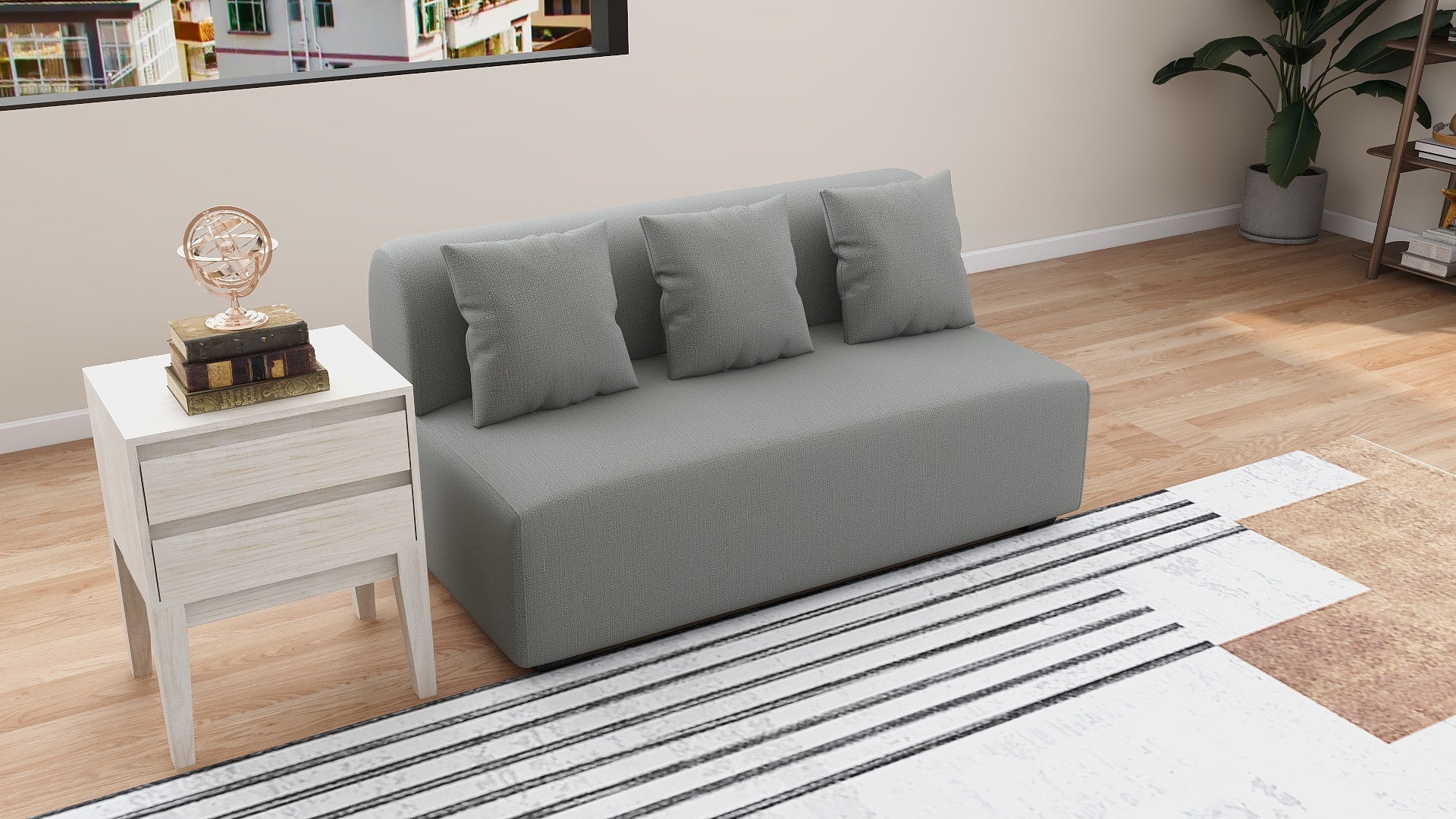 AARON 2-Seater Fabric Sofa AF Home
