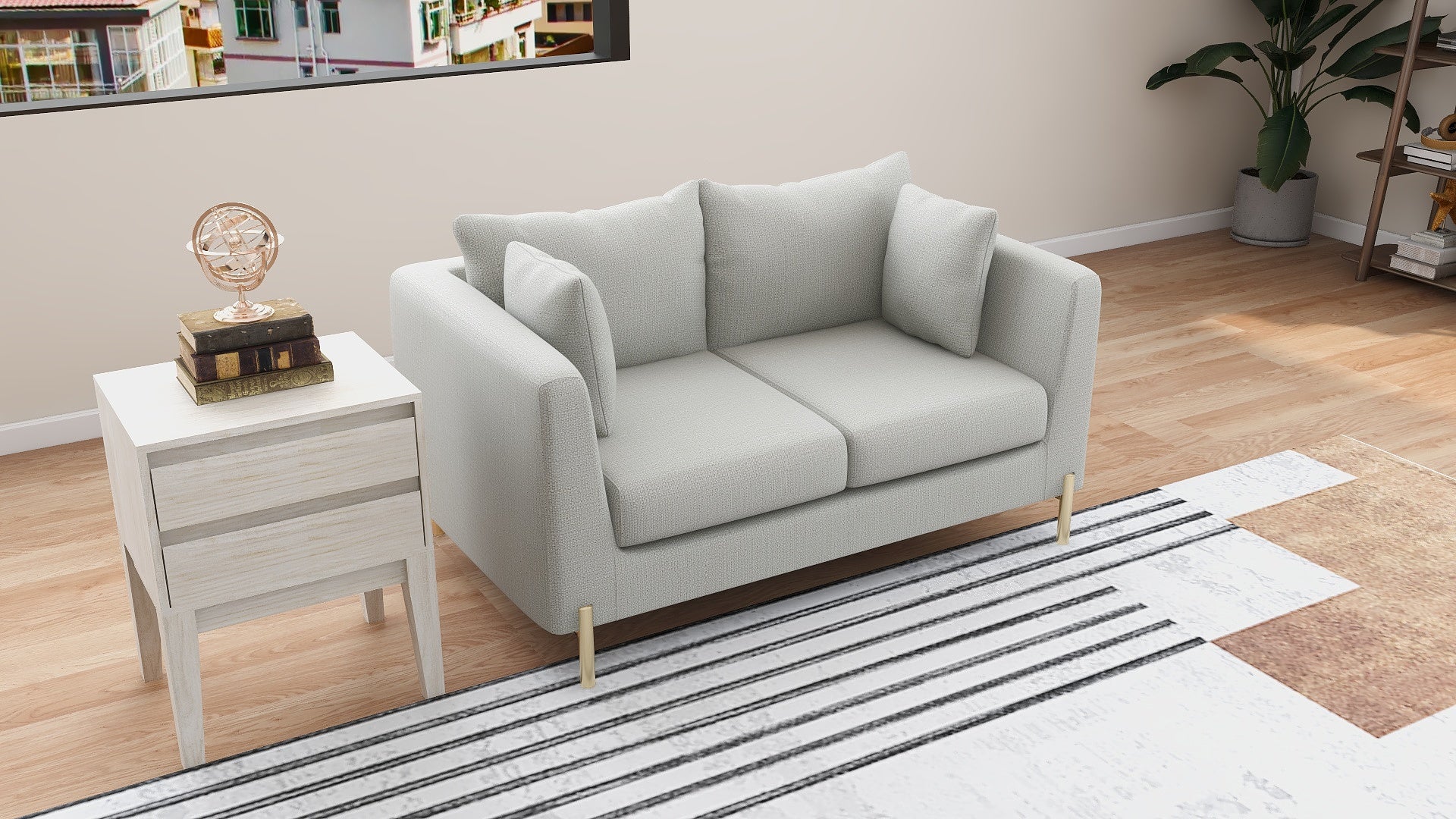 AIDEN 2-Seater Fabric Sofa AF Home