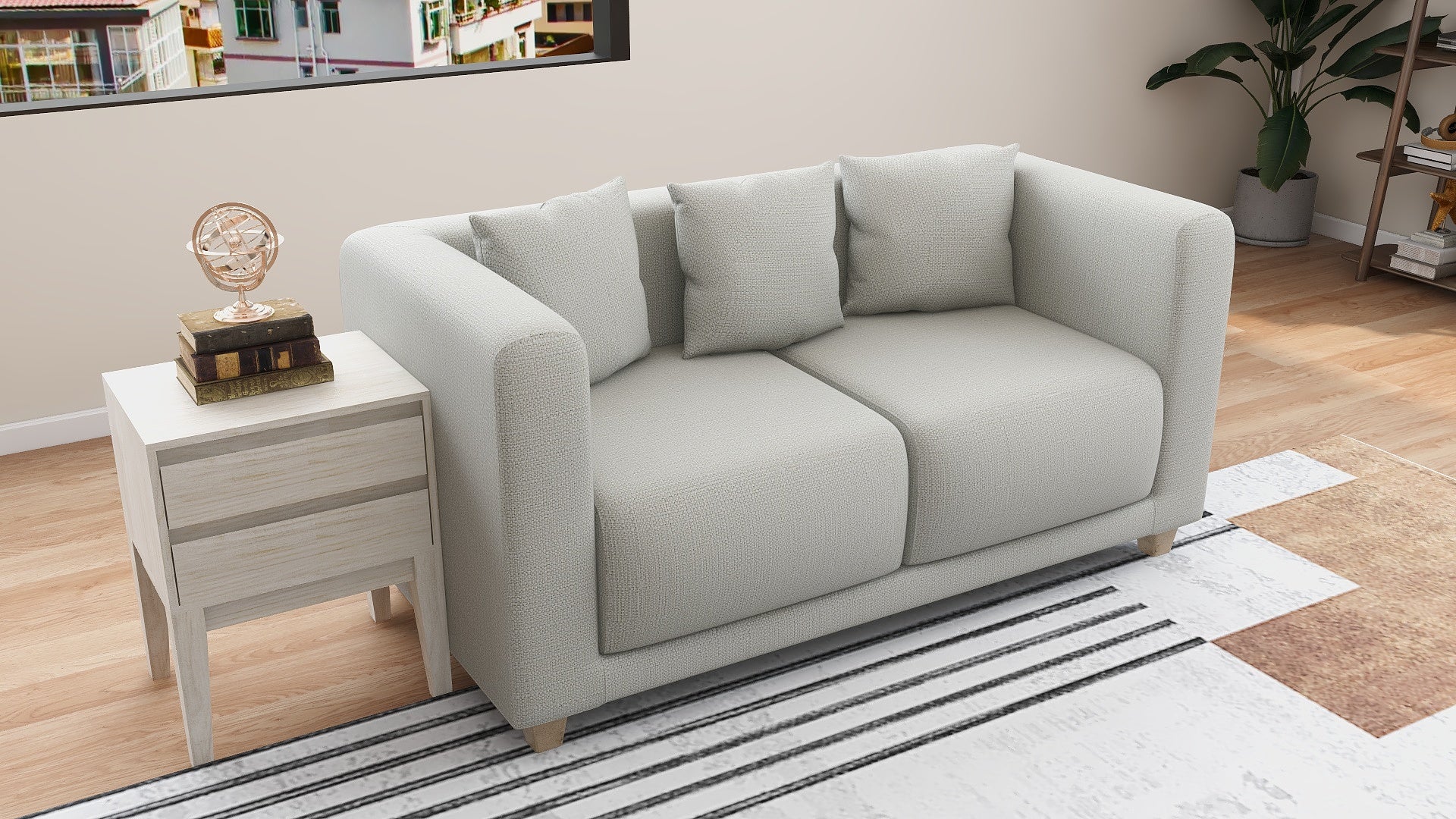 ANASTASIA 3-Seater Fabric Sofa AF Home